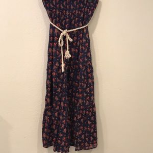 Route 66 flower strapless dress